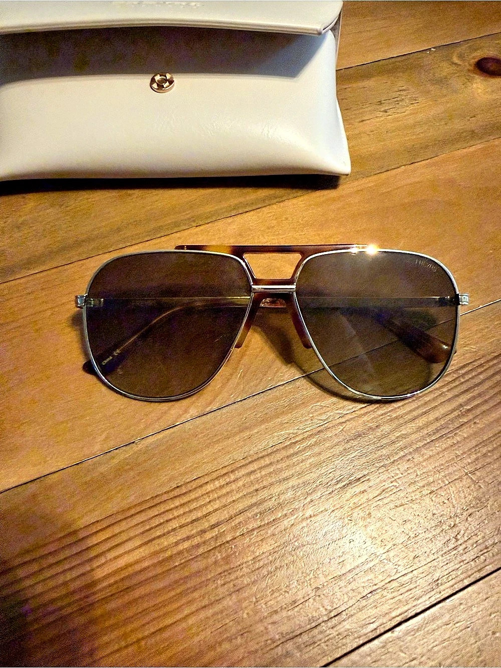 Aviator Sunglasses Brown & Gold